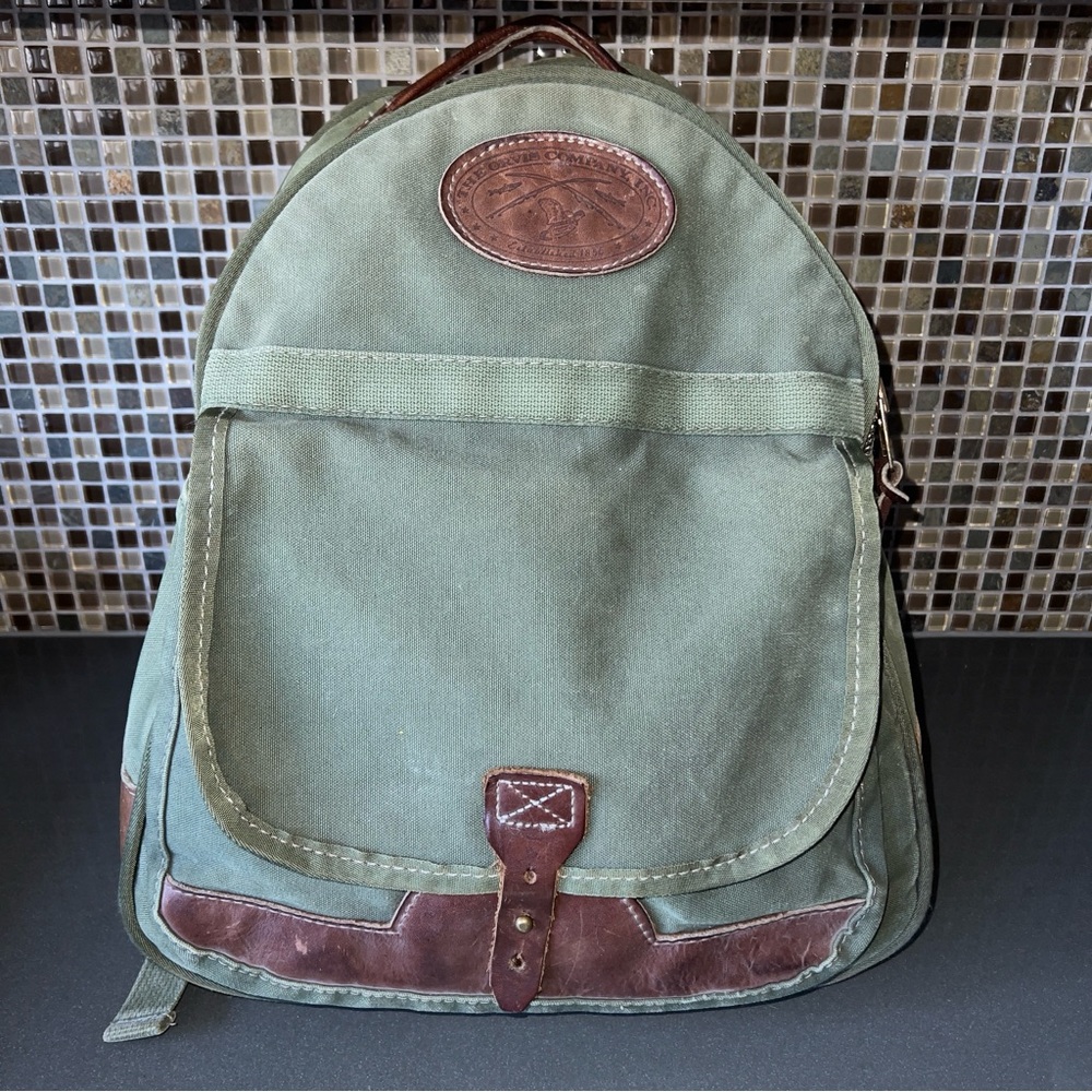 Vintage Orvis Battenkill Canvas & Leather 16” Backpack